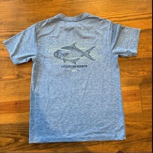 Southern Marsh Blue Short Sleeve T-Shirt with Pocket